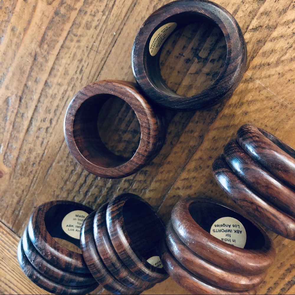 Vintage Wooden Napkin Rings